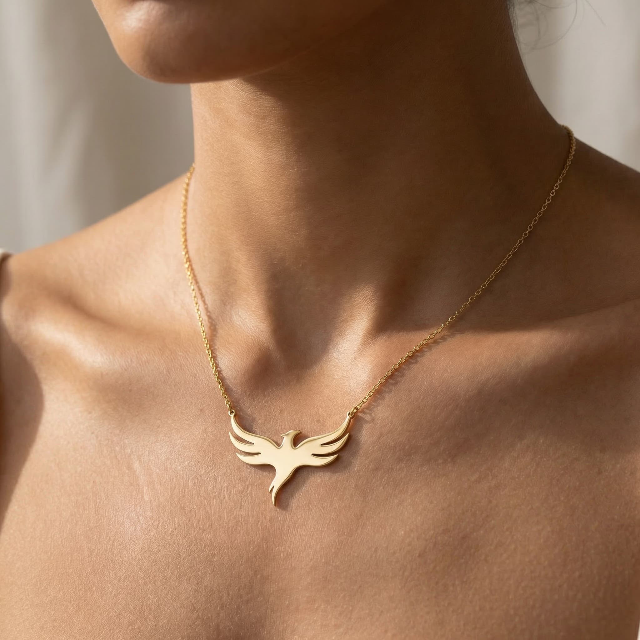 Anka Kuşu Figürlü 925 Ayar Gümüş Kolye